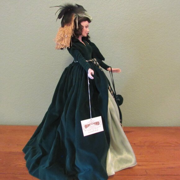 Rare Franklin Mint Gone with the Wind Scarlett O'Hara Vinyl Green Drapery Doll - Picture 4 of 16